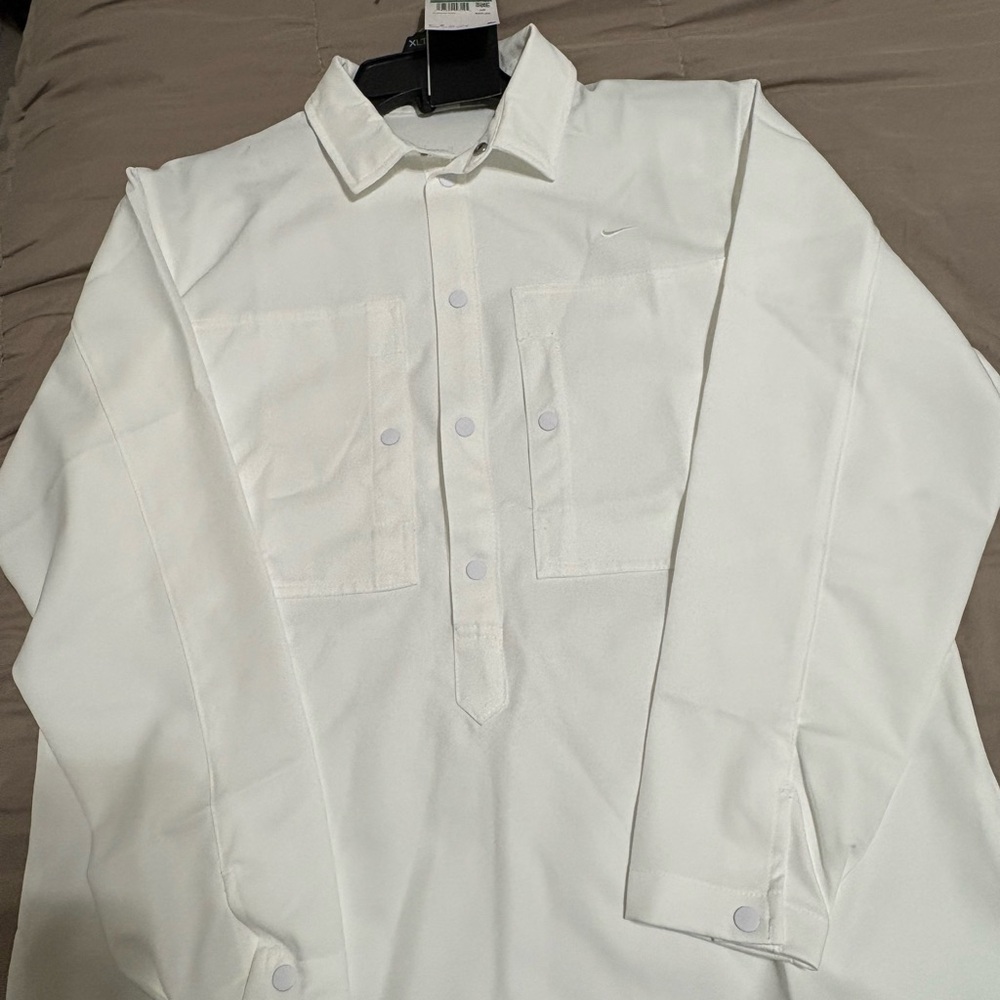 Nike White Casual Button Down Shirt